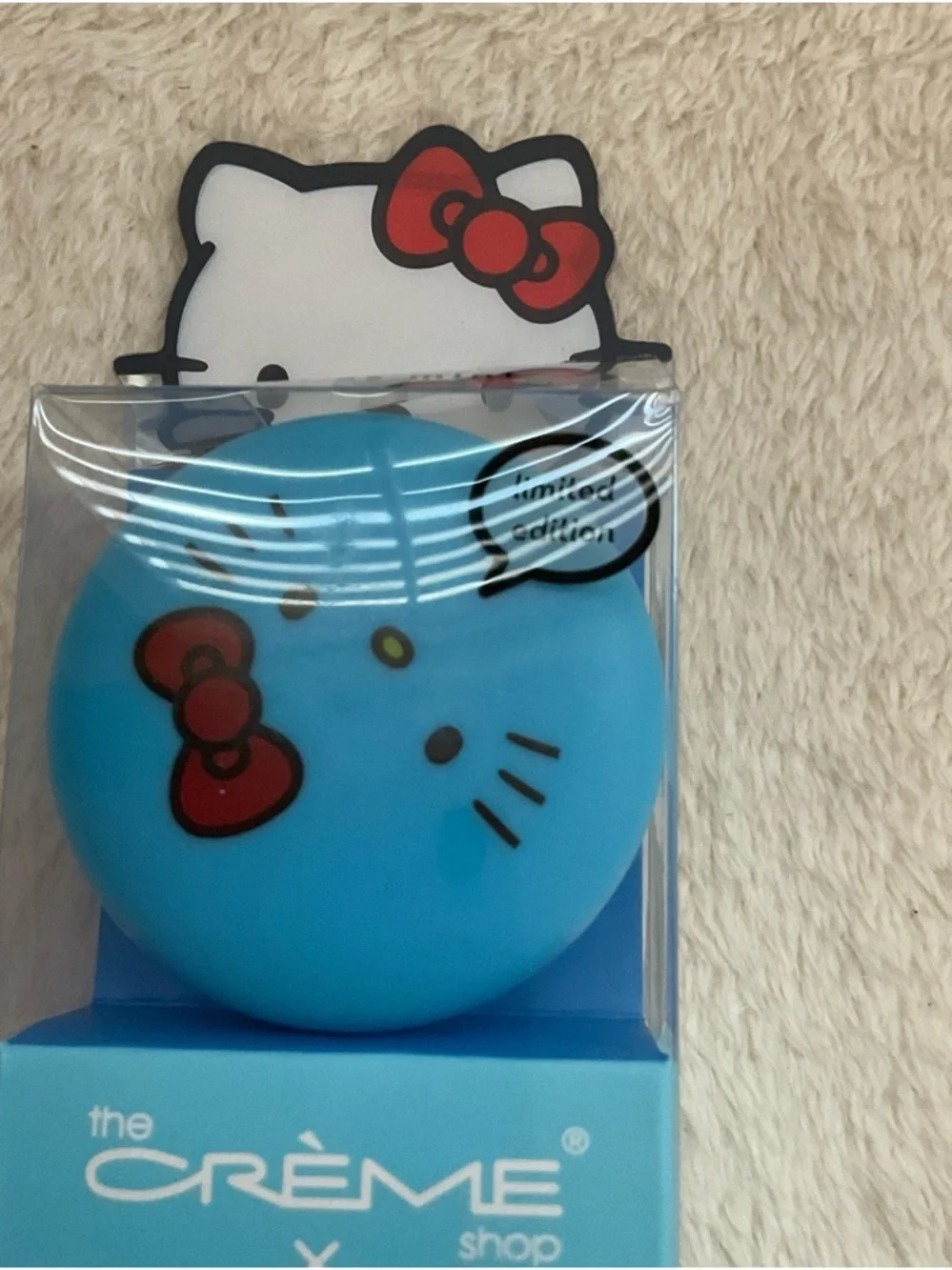 The Crème Shop x Hello Kitty Macaron Lip Balm - Cool As Mint (Blue)